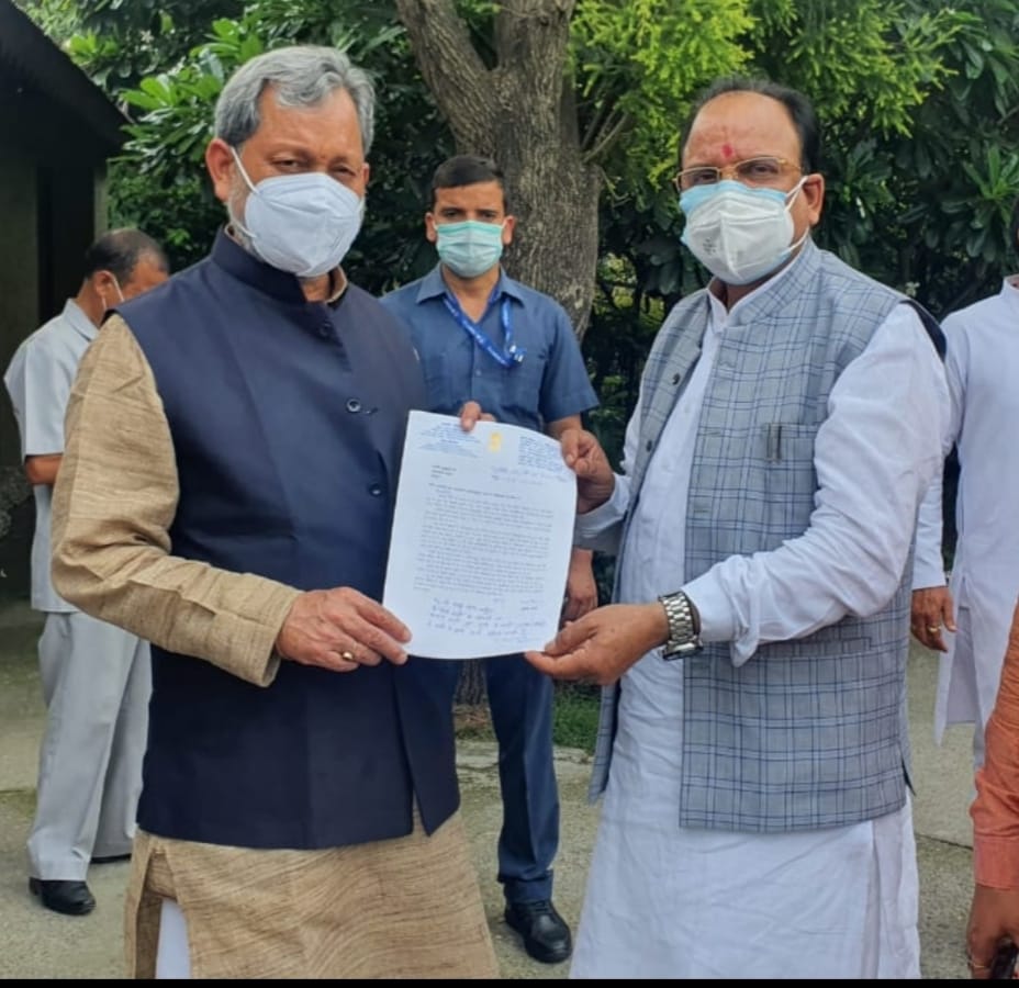 सांसद अजय भट्ट ने नगलावासियो को उजड़ने से बचने के लिये मुख्यमंत्री को लिखा पत्र