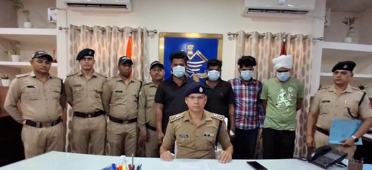 एसएसपी मणिकांत मिश्रा का सख्त एक्शन : फायरिंग करने वाले चारो अभियुक्तों को भेजा जेल 