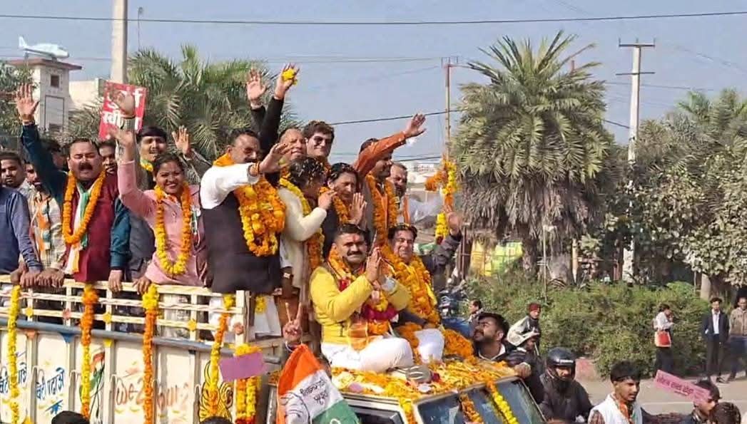 कांग्रेस ने परिवर्तन यात्रा में दिखाई ताकत, कांग्रेस प्रत्याशी मोहन खेड़ा के समर्थन में उमड़ा जनसैलाब