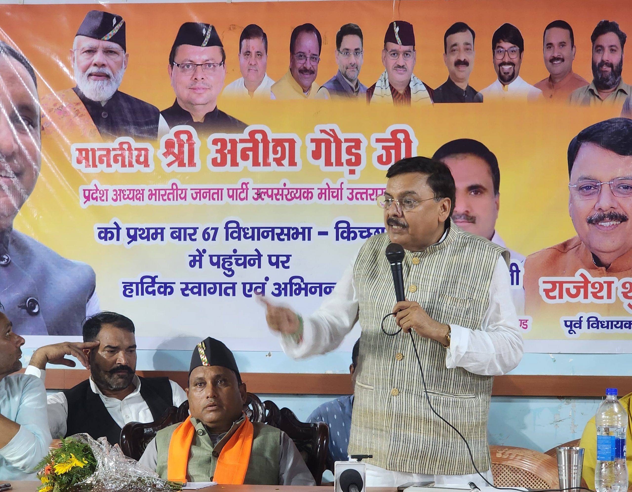 भाजपा अल्पसंख्यक मोर्चा के नवनियुक्त प्रदेश अध्यक्ष अनीश गौड़ का पूर्व विधायक राजेश शुक्ला के निवास पर हुआ स्वागत