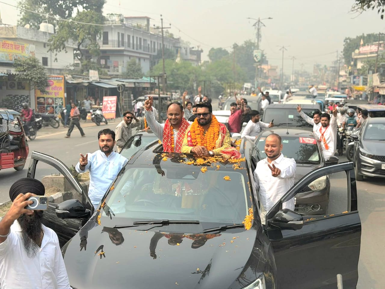रुद्रपुर में भाजपा युवा मोर्चा के प्रदेश अध्यक्ष विपुल मैंदोली का भव्य स्वागत