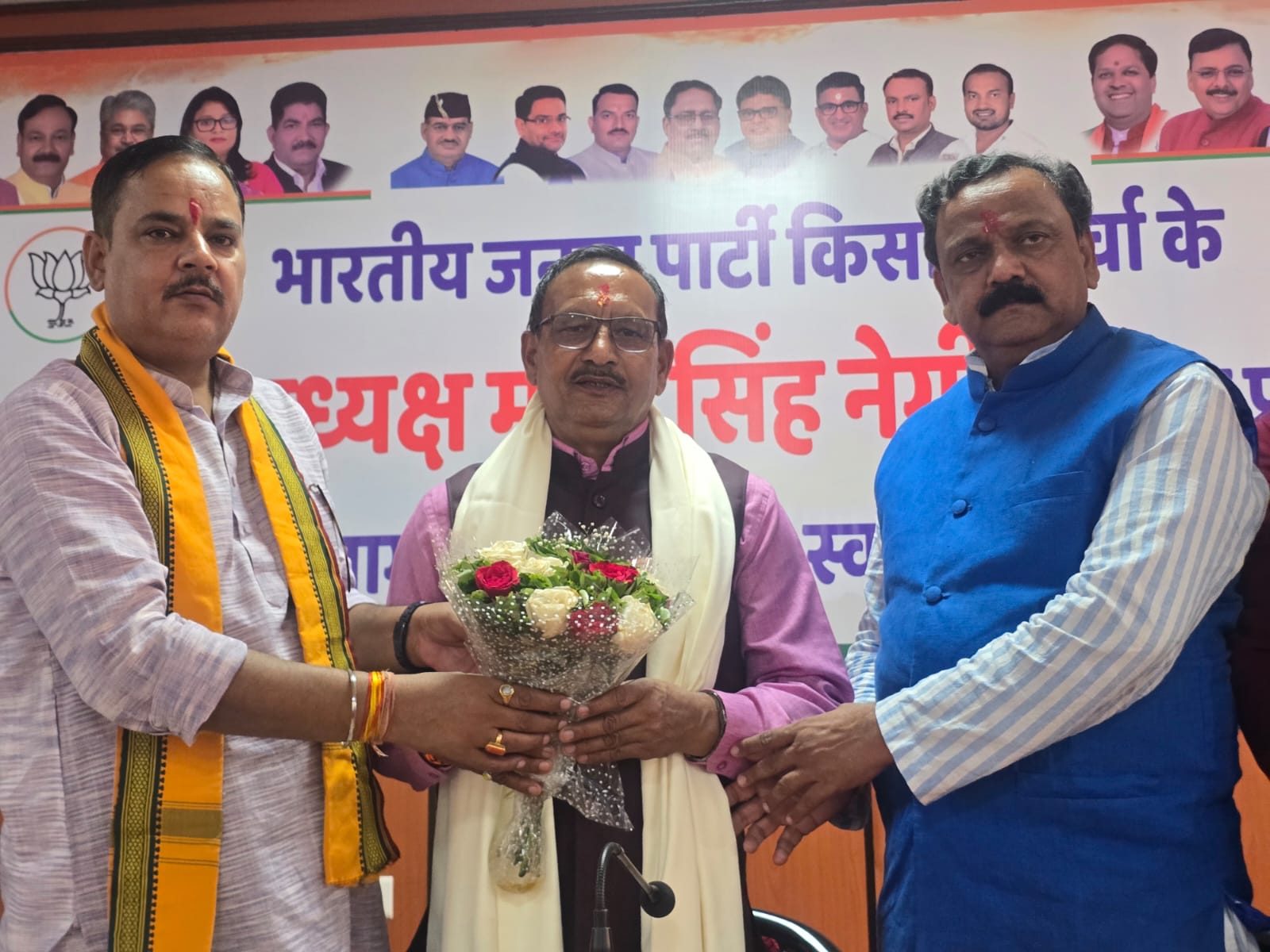 भाजपा किसान मोर्चा के प्रदेश अध्यक्ष महेंद्र सिंह नेगी का रुद्रपुर में भव्य स्वागत