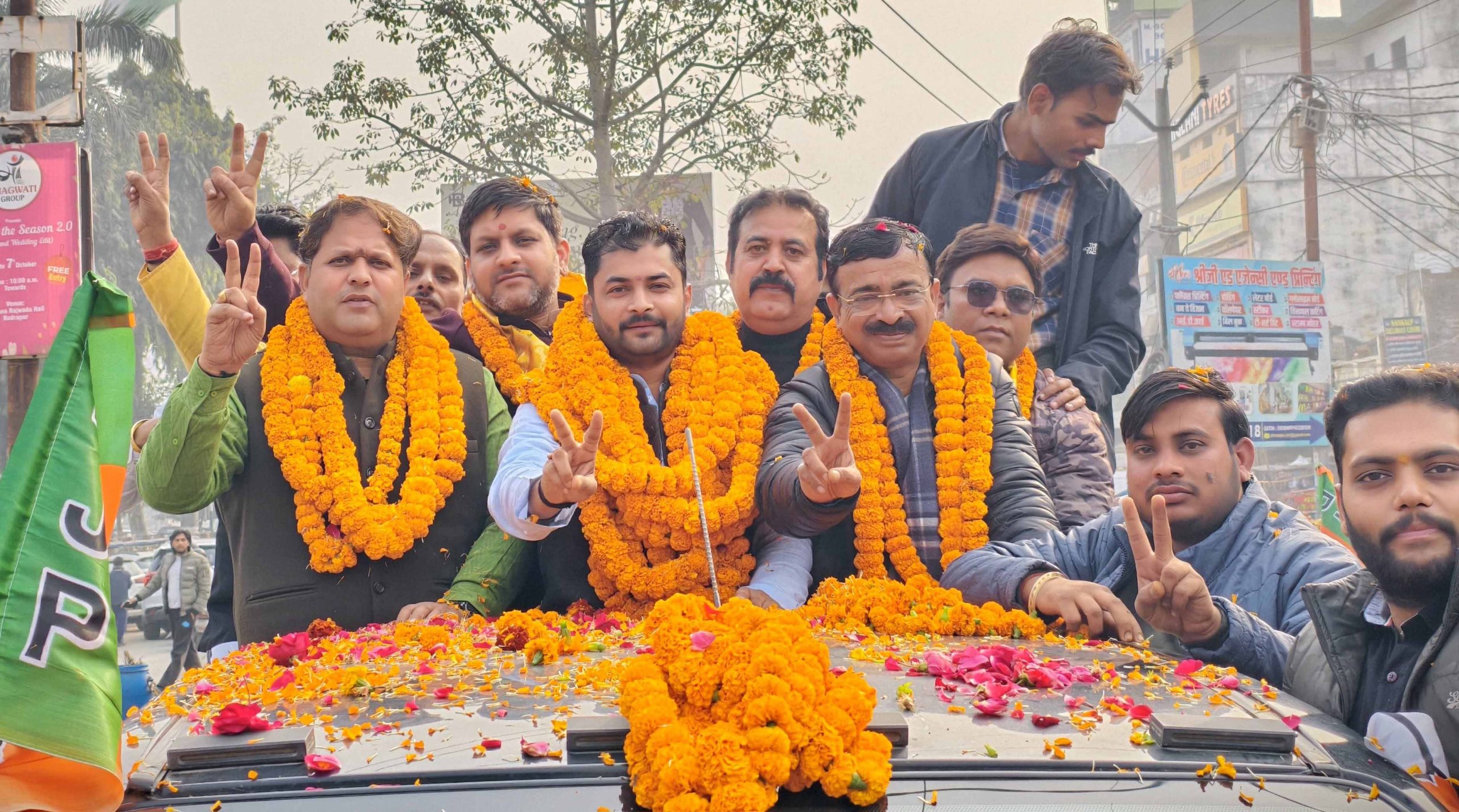 रुद्रपुर में भाजयुमो जिलाध्यक्ष विपिन सिंह गहलोत का जोरदार स्वागत