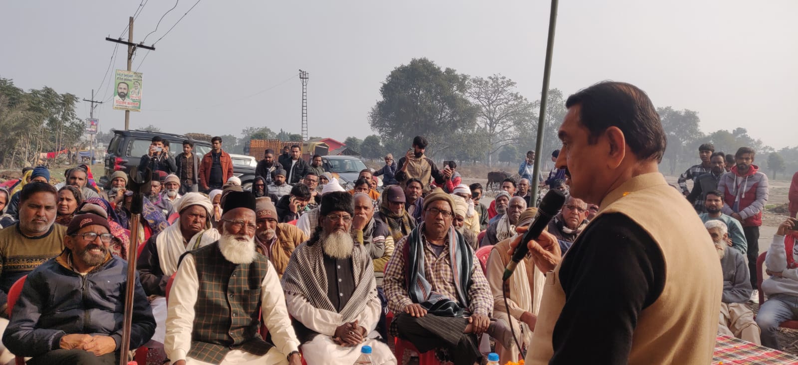 किच्छा के वार्ड 3 सिसई बंडिया में विधायक तिलक राज बेहड की जनसभा, विकास और भ्रष्टाचार पर साधा निशाना