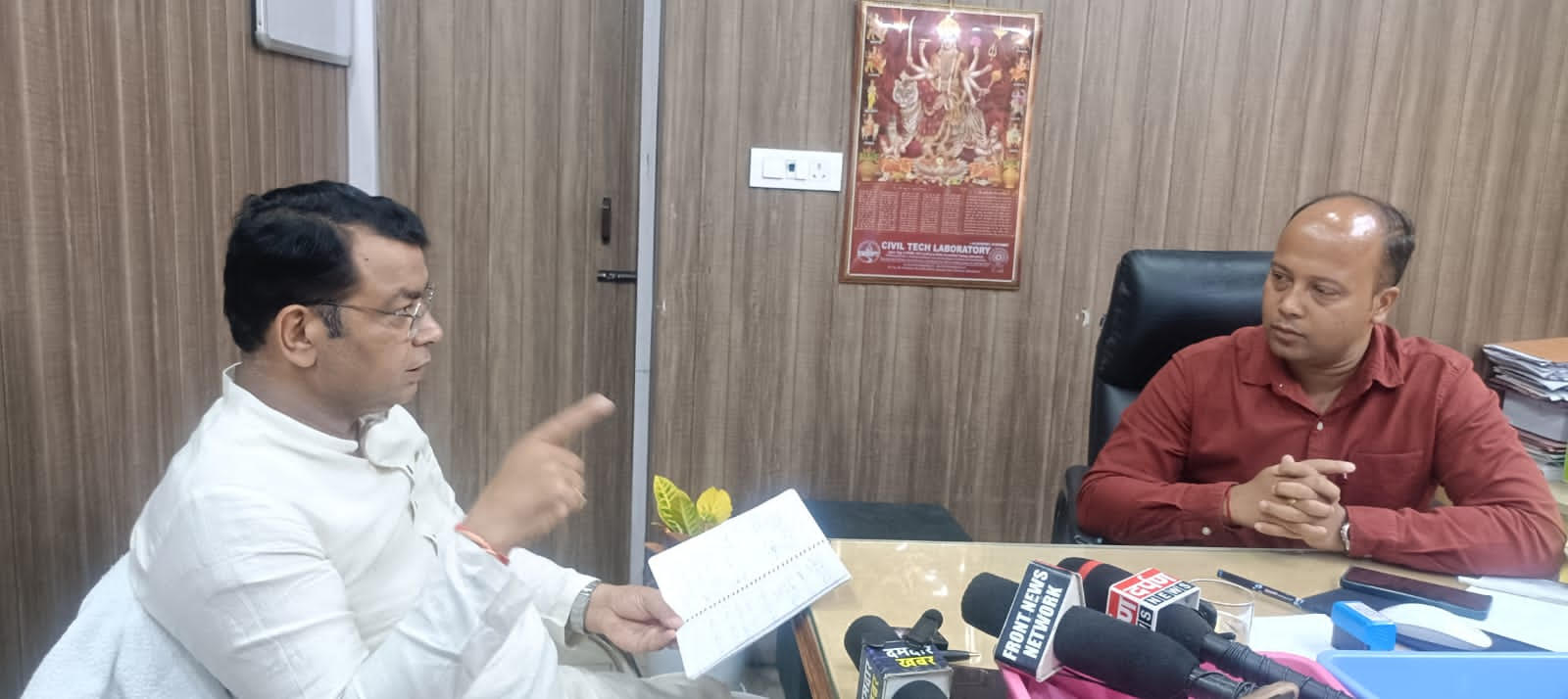 त्रिशूल चौक-मेडिकल कॉलेज सड़क चौड़ीकरण में देरी पर विधायक शिव अरोरा नाराज, पीडब्ल्यूडी को दिए कार्यों में तेजी लाने के निर्देश