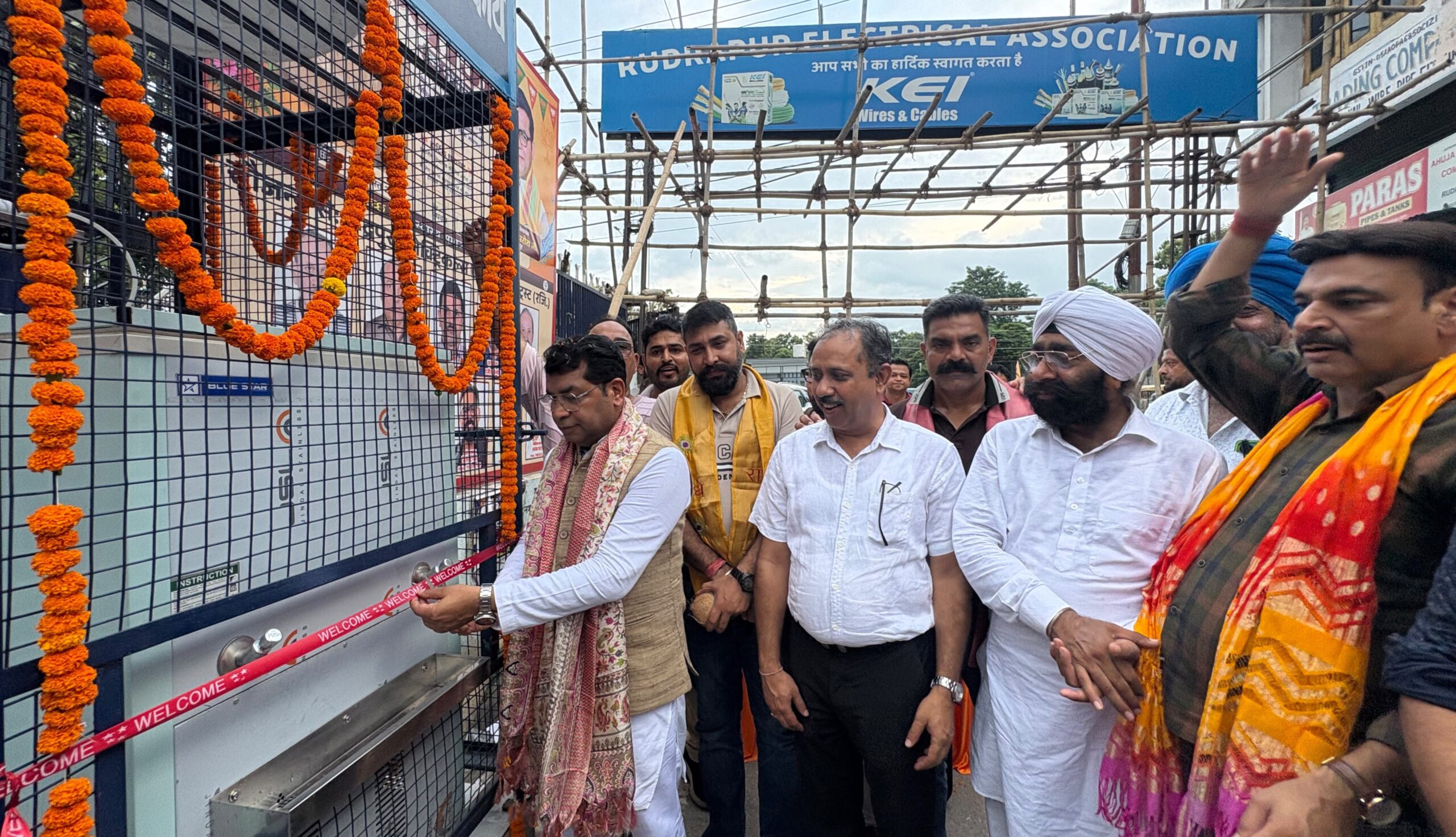 रुद्रपुर में विधायक निधि से लगा आधुनिक शीतल जल प्याऊ, विधायक शिव अरोरा ने किया लोकार्पण